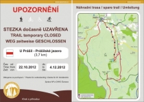 Dočasné uzavření trasy k Prášilskému jezeru